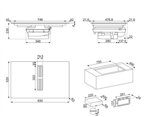 Варильна поверхня індукційна Smeg HOBD682D2